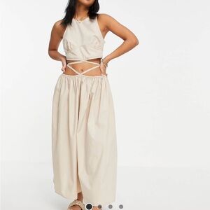 ASOS Cream Asymmetrical Dress